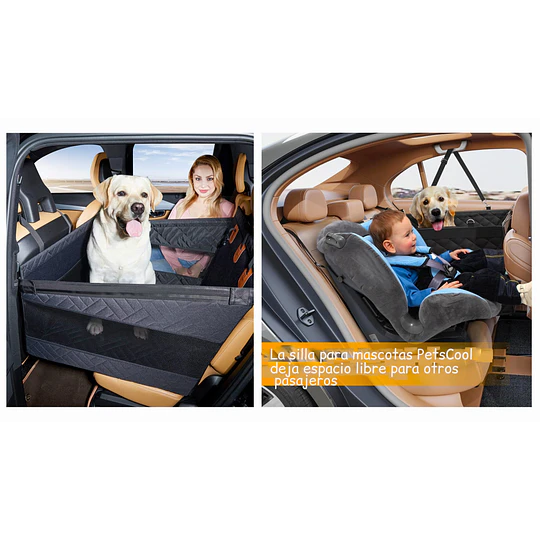 Silla de Auto para Perro PetsCool negra- S- M Impermeable 