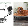Cama Elevada Plegable para Perro Talla L PetsCool Soporta 90 KG 
