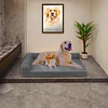 Cama Sofá Ortopédico PetsCool para Perros, viscoelástica, lavable, Gris Talla XL 
