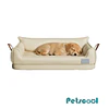 Cama Sofá de Perro PetsCool 4 Estaciones Impermeable Eco cuero Beige Talla S hasta 15 kg   