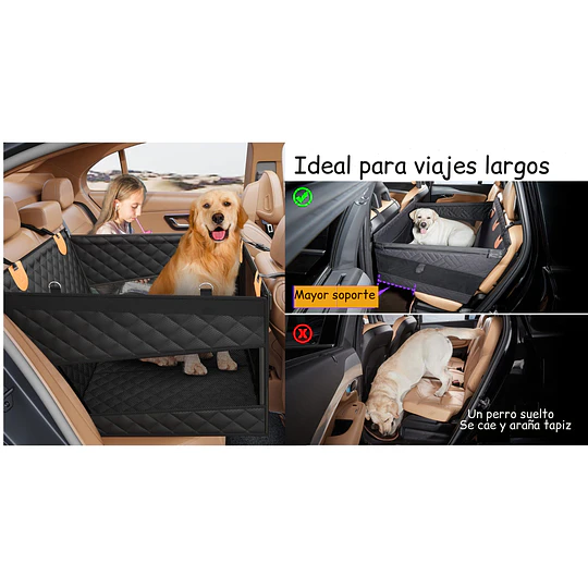 Silla de Auto para Perro PetsCool negra- S- M Impermeable 