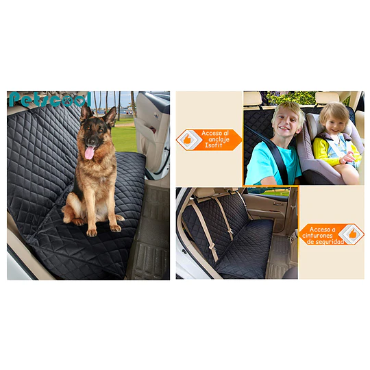 Funda Cubre Asiento Auto/SUV/Camioneta PetsCool Impermeable Negro