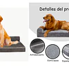 Cama Sofá Ortopédico PetsCool para Perros, viscoelástica, lavable, Gris Talla L 