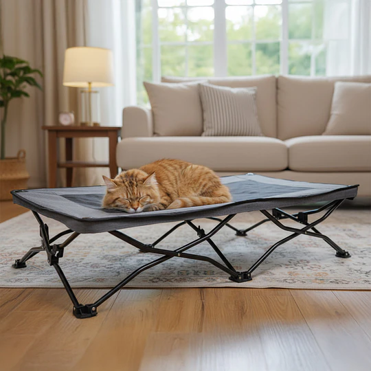 Cama Elevada Plegable para Perro Talla L PetsCool Soporta 90 KG 