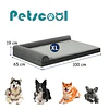 Cama Sofá Ortopédico PetsCool para Perros, viscoelástica, lavable, Gris Talla XL 