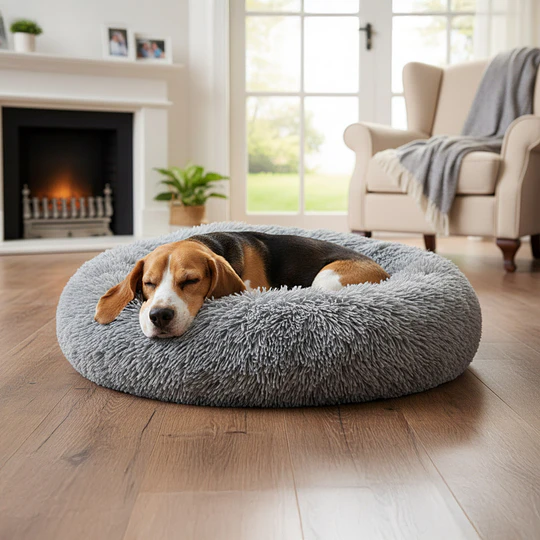 Cama Nido Relajante para Mascotas M PetsCool Gris 60 cm Antiansiedad 
