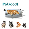 Cama Sofá para Perros Grandes y Medianos PetsCool L 105 x 65 cm Gris oscuro Lavable y Ortopédica