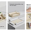 Cama Sofá de Perro PetsCool 4 Estaciones Impermeable Eco cuero Beige Talla S hasta 15 kg   