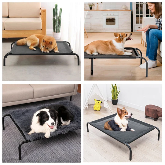 Cama Elevada Perros  PetsCool Talla M 92X60 cm Soporta 30kg