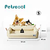 Cama Sofá de Perro PetsCool 4 Estaciones Impermeable Eco cuero Beige Talla S hasta 15 kg   