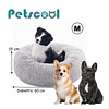 Cama Nido Relajante para Mascotas M PetsCool Gris 60 cm Antiansiedad 