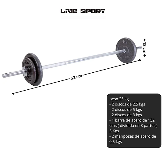 Set Mancuernas Live up 25 KG