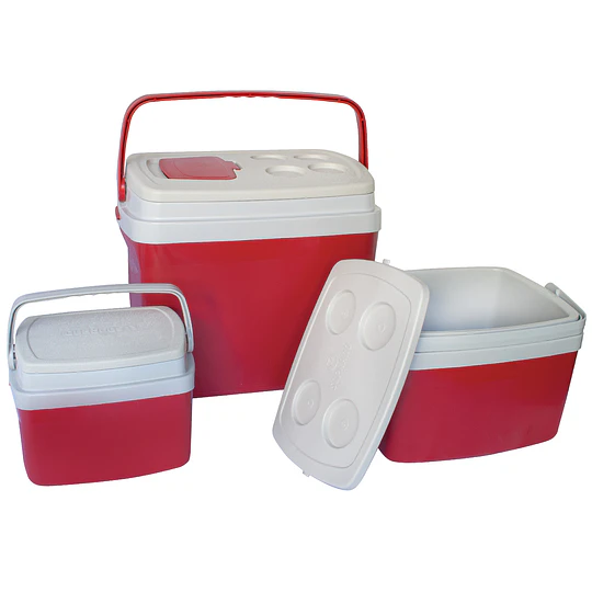 Set cooler Camp 3 piezas rojo 32L, 12L Y 5L