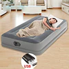 Cama Inflable Electrica Gris Usb 1 Pl 