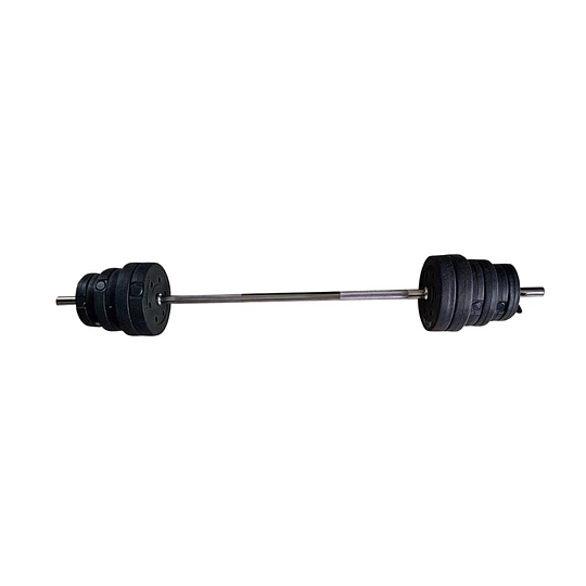 Banca de Pesas Plegable Con Barra y Discos 20kg Live Sport ES-543D Negra