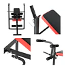 Banca de Pesas Plegable Con Barra y Discos 20kg Live Sport ES-543D Negra