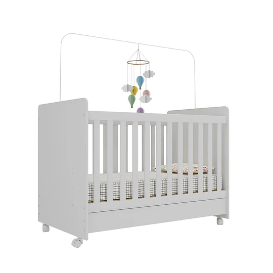 Cuna Multifunción 3 en 1 Blanca-Producto Armado en Tienda