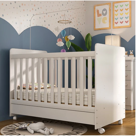 Cuna Multifunción 3 en 1 Blanca-Producto Armado en Tienda