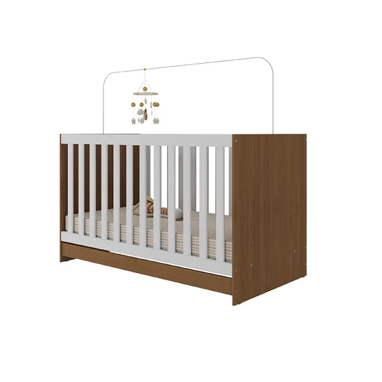 Cuna Evolutiva 3 en 1 New Kidscool Blanca Café MDP- Producto Armado en Tienda