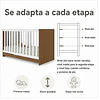 Cuna Evolutiva 3 en 1 New Kidscool Blanca Café MDP- Producto Armado en Tienda