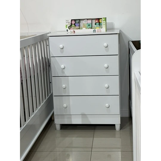 Cómoda Infantil Kidscool Mel 4 Cajones Blanco - Producto Armado en Tienda