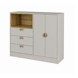 Comoda 2 Puertas y 3 Cajones Cariño Arena -Producto Armado en Tienda