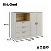 Comoda 2 Puertas y 3 Cajones Cariño Arena -Producto Armado en Tienda