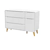 Comoda Blanca Agatha 3 Cajones Y Puerta  - Producto Armado en Tienda