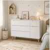 Comoda Blanca Agatha 3 Cajones Y Puerta  - Producto Armado en Tienda