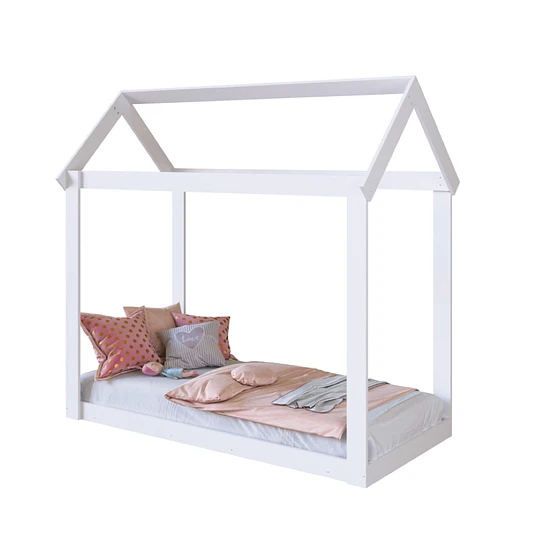 Cama Casita Montessori Cariño Blanca - Producto Armado en Tienda