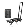 Carro Yegua de Carga Plegable 6 Ruedas Base Extensible Be Design Negro 56.5 x 32 cm 