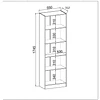 Estante Multiuso Parana 2 Puertas Negro Mate- Producto con detalle