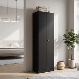 Estante Multiuso Parana 2 Puertas Negro Mate- Producto con detalle