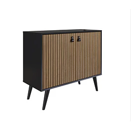 Buffet Amber 2 Puertas Negro/Brise -Producto con Detalle