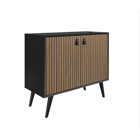 Buffet Amber 2 Puertas Negro/Brise -Producto con Detalle