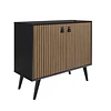 Buffet Amber 2 Puertas Negro/Brise -Producto con Detalle