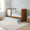 Cuna Multifuncional Evolutiva Cleo Blanco y café Kidscool- Producto con Detalle