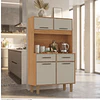 Mueble de Cocina Alacena Despensa Pop Plus Canela Arena 169.4x90.8x36.3 cm MDP Be Design- Producto con Detalle
