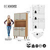 Mueble de Cocina Alacena Despensa Pop Plus Canela Arena 169.4x90.8x36.3 cm MDP Be Design- Producto con Detalle