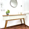 Arrimo Classic Cajones Blanco/Caramelo - Producto con Detalle