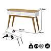 Arrimo Classic Cajones Blanco/Caramelo - Producto con Detalle