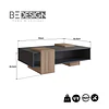 Mesa De Centro b93 Negro Castaño - Producto con detalle