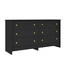 Comoda Duplex 6 Cajones Negro - Producto con Detalle