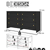 Comoda Duplex 6 Cajones Negro - Producto con Detalle