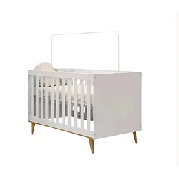 Cuna Blanco Miel Ludmila 2 Funciones-Producto armado en tienda