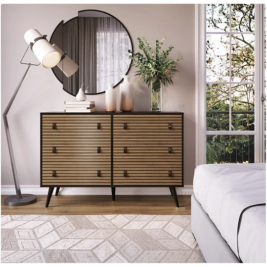 Buffet Amber 2 Puertas Negro/Brise - 