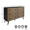 Buffet Amber 2 Puertas Negro/Brise - 
