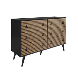 Buffet Amber 2 Puertas Negro/Brise - "Producto con detalle, empaque roto"