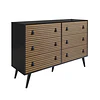 Buffet Amber 2 Puertas Negro/Brise - 