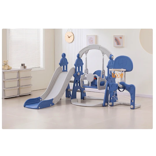 Resbalín Columpio Infantil 5 en 1 Kidscool Centro de Juegos Azul- Producto con Detalle